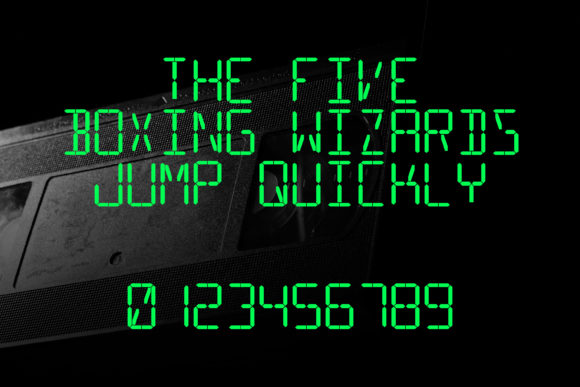 16 Segment Display Font - Preview 1
