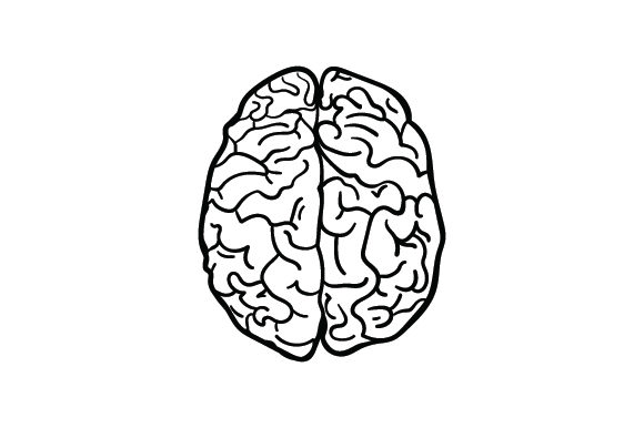 Human Brain Line Art Designs & Drawings File creazione per il taglio Di Creative Fabrica Crafts