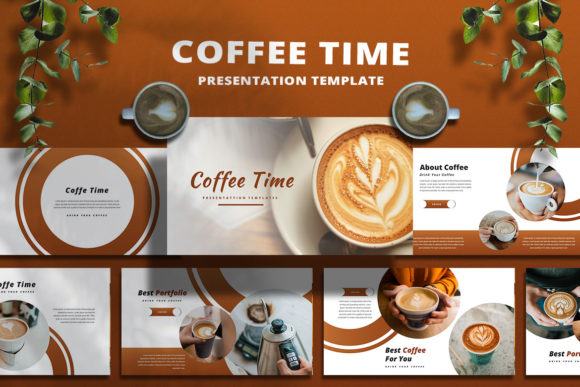 Preview of Coffee Time - PowerPoint Template food presentation template