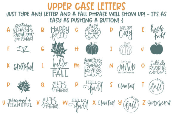 Fall Phrases Font - Preview 1