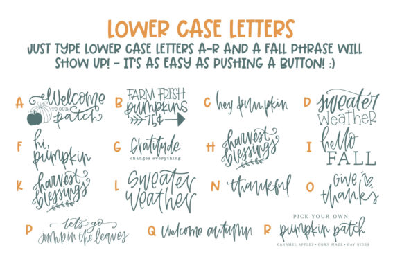 Fall Phrases Font - Preview 2