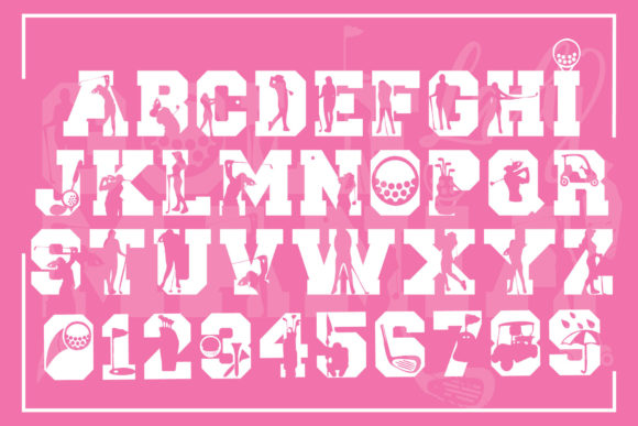 Golf Mania Lady Font PNG with transparent background - Preview 1