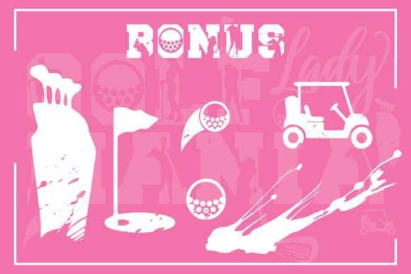 Golf Mania Lady Font PNG with transparent background - Preview 2
