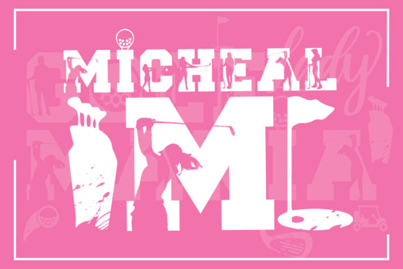 Golf Mania Lady Font PNG with transparent background - Preview 3