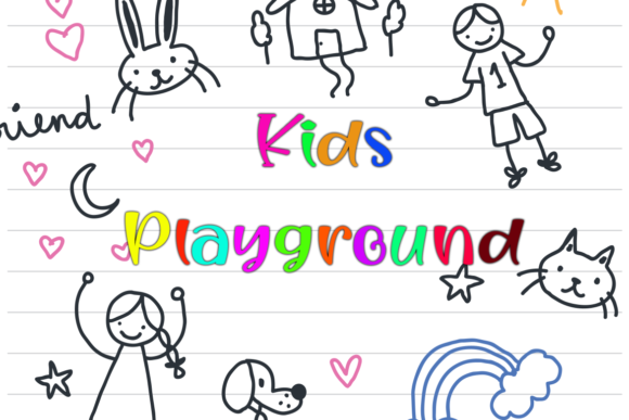 Kiddos Planet Font PNG with transparent background - Preview 1