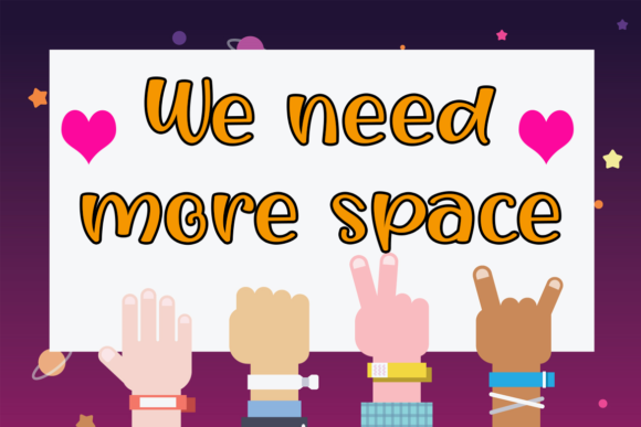 Kiddos Planet Font PNG with transparent background - Preview 3
