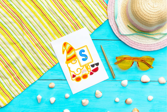 Monogram Summer Gnome Font PNG with transparent background - Preview 3
