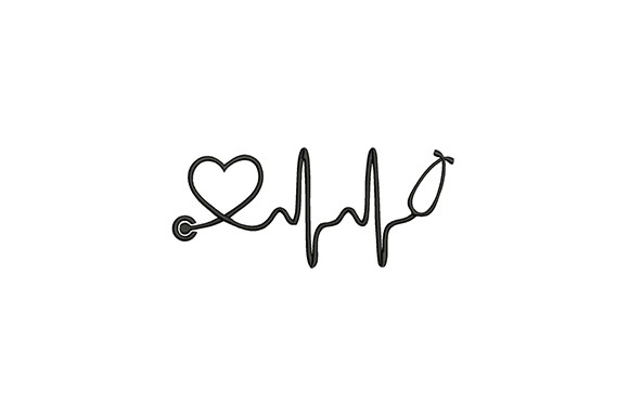 Silhouette Heartbeat Design