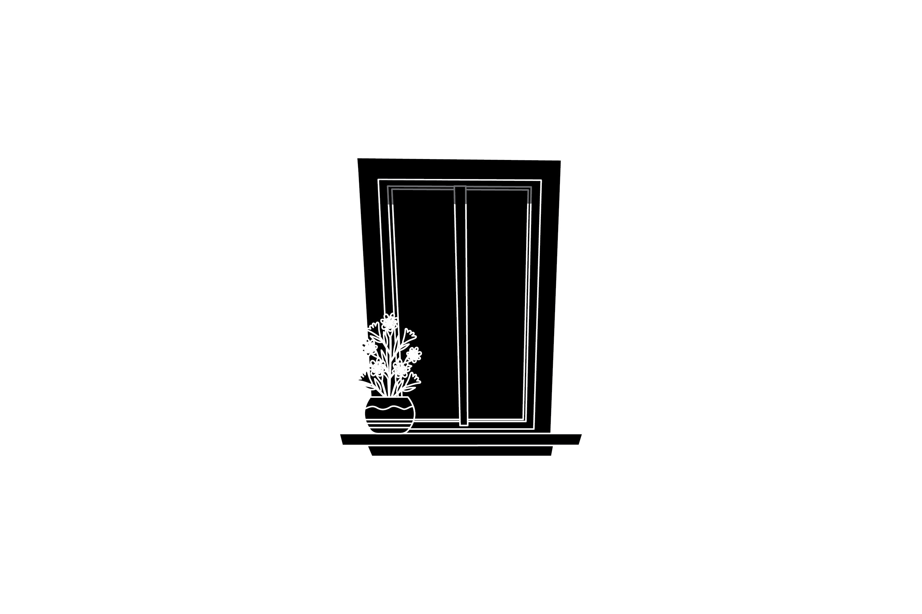 Spring Window 1 Solid Icon Graphic by raysaozora · Creative Fabrica