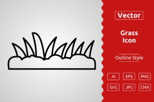 Vector Grass Outline Icon Design Graphic by Muhammad Atiq · Creative ...