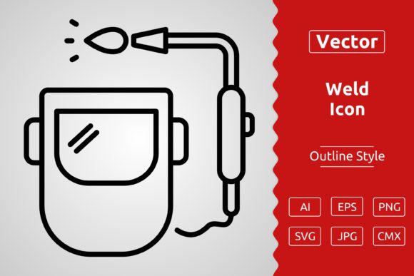 Vector Weld Outline Icon Design