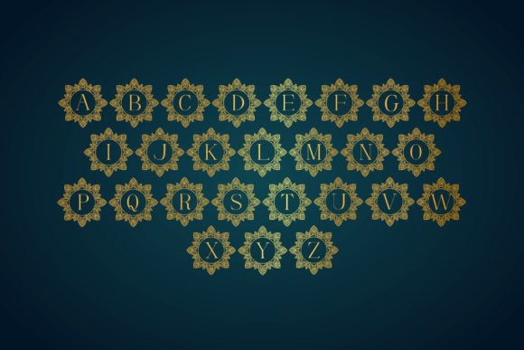 Diamond Mandala Monogram Font - Preview 4