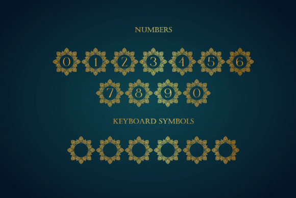 Diamond Mandala Monogram Font - Preview 5