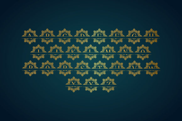 Diamond Mandala Monogram Font - Preview 6