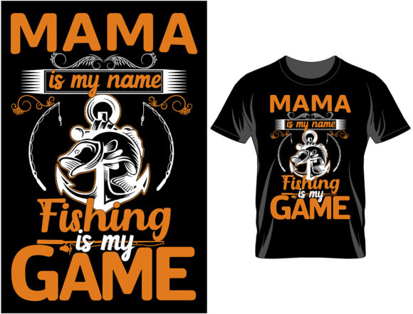 Fishing Typography T Shirt Design 7 Gráfico Plantillas de Impresión Por Teeemerch