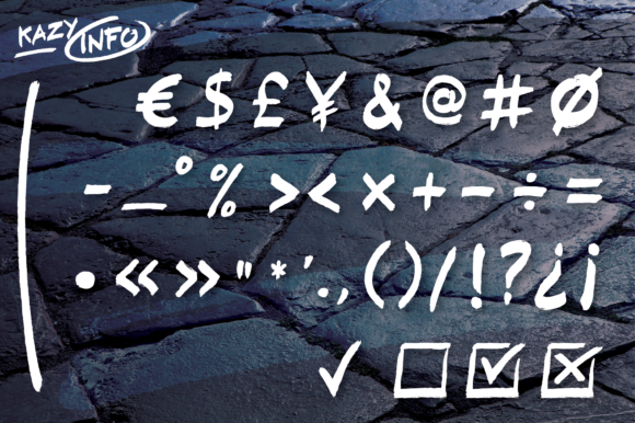 KAZYinfo Font PNG with transparent background - Preview 2