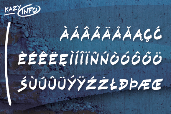 KAZYinfo Font PNG with transparent background - Preview 3