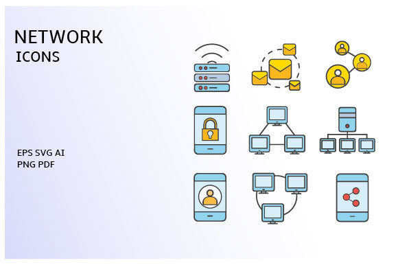 Network and Communication Icons Vector