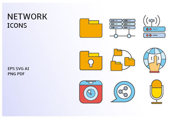 Network and Communication Icons Vector