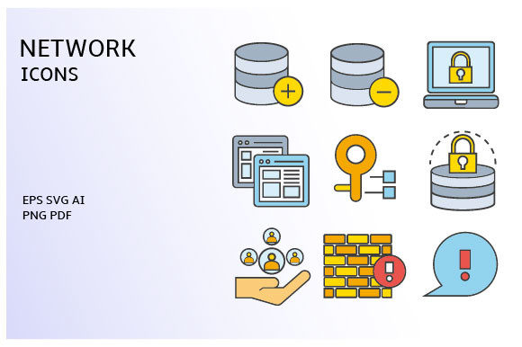 Network and Communication Icons Vector
