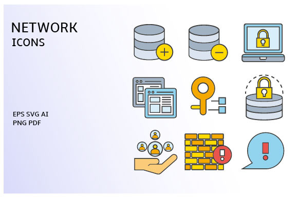 Network and Communication Icons Vector