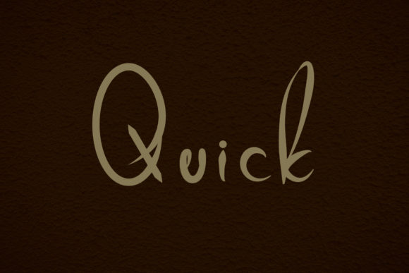 Quick Skript-Schriftarten Schriftart Von Designvector10