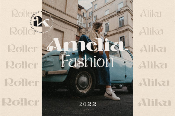 Roller Alika Font PNG with transparent background - Preview 1