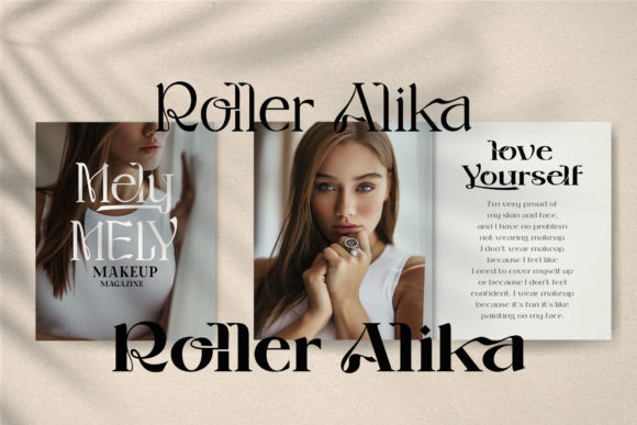 Roller Alika Font PNG with transparent background - Preview 2