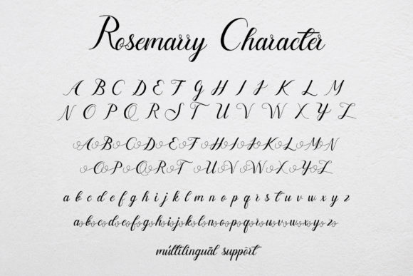 Rosemarry Font PNG with transparent background - Preview 6