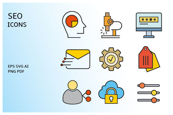 Web SEO Icons Vector Set