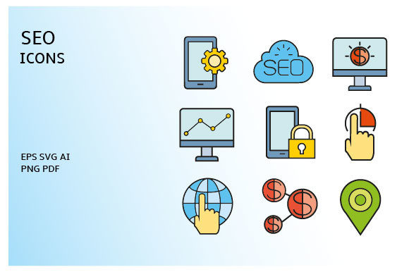 Web SEO Icons Vector Set