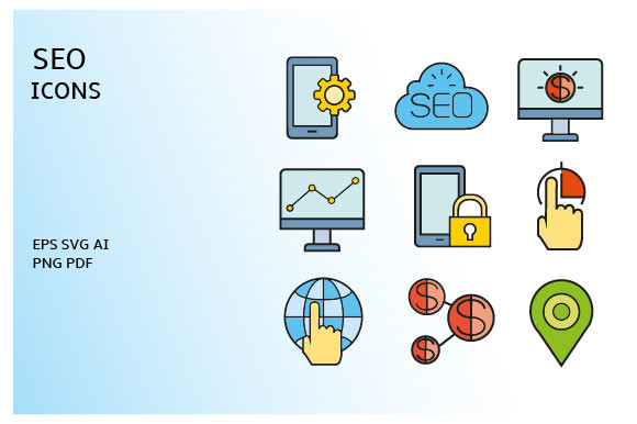 Web SEO Icons Vector Set