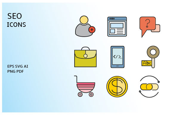 Web SEO Icons Vector Set