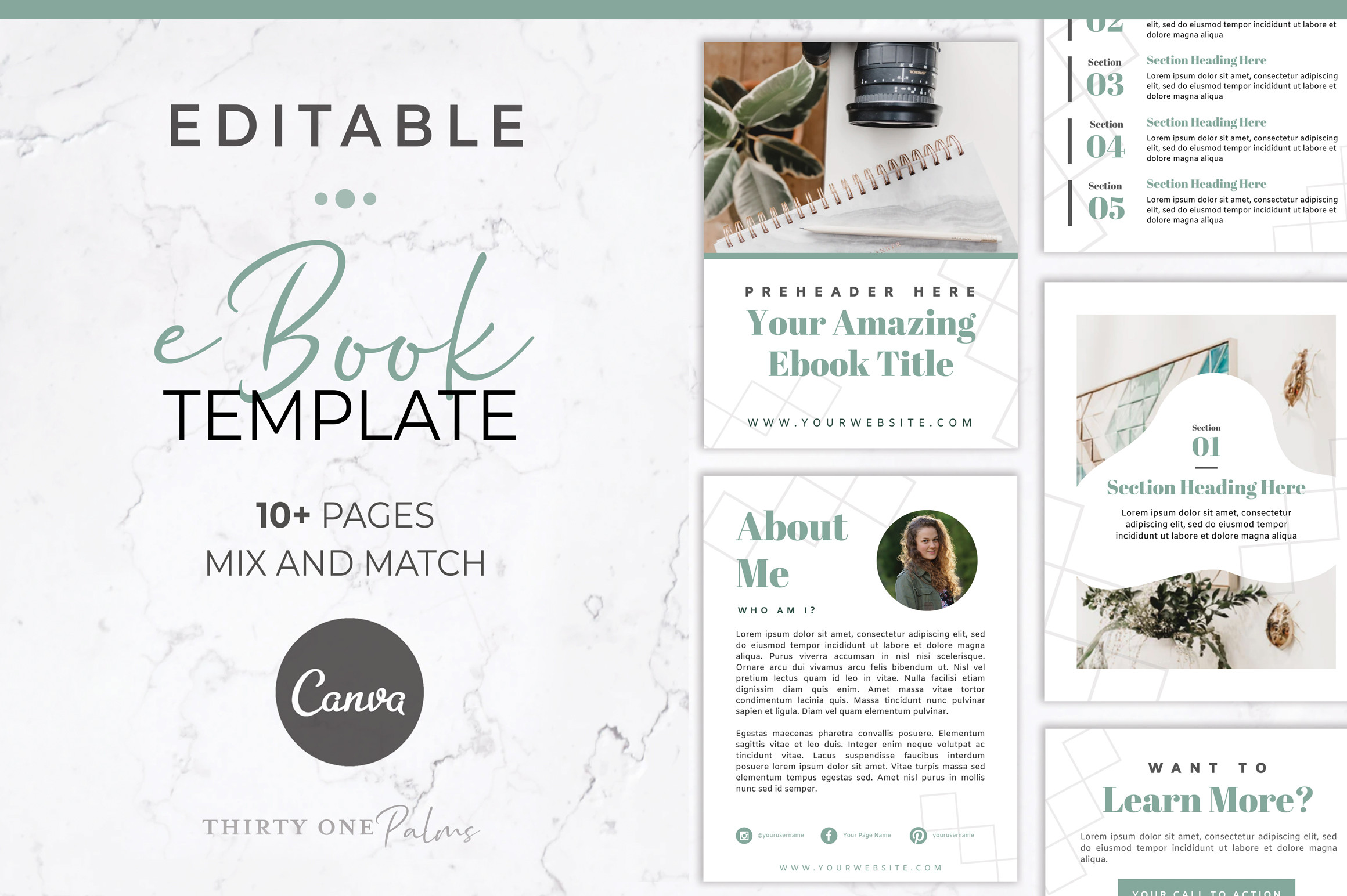EBook Template for Canva | Sage