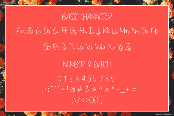 Flower Mist Font PNG with transparent background - Preview 3