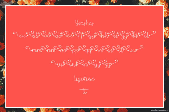 Flower Mist Font PNG with transparent background - Preview 4