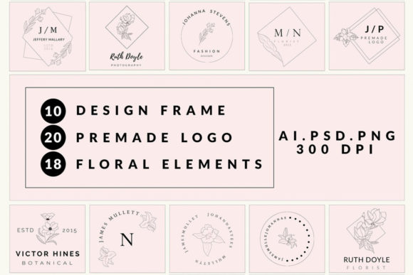 Hand Draw Floral Logo