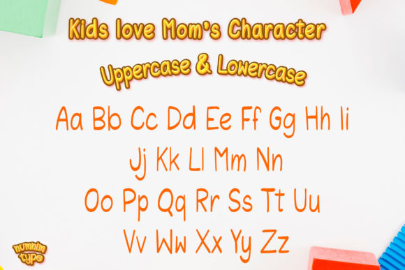 Kids Love Mom Font PNG with transparent background - Preview 1