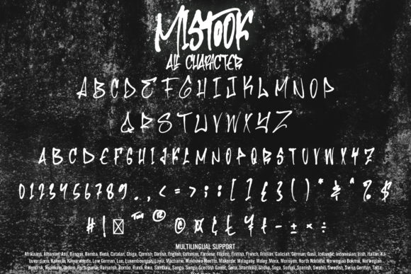 Mistook Font PNG with transparent background - Preview 6