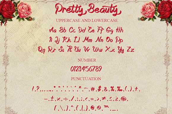 Pretty Beauty Font PNG with transparent background - Preview 3