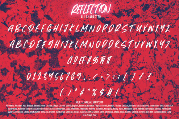 Reflection Font PNG with transparent background - Preview 6