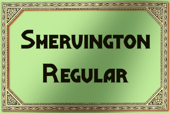 Shervington Display Font By Greater Albion Design