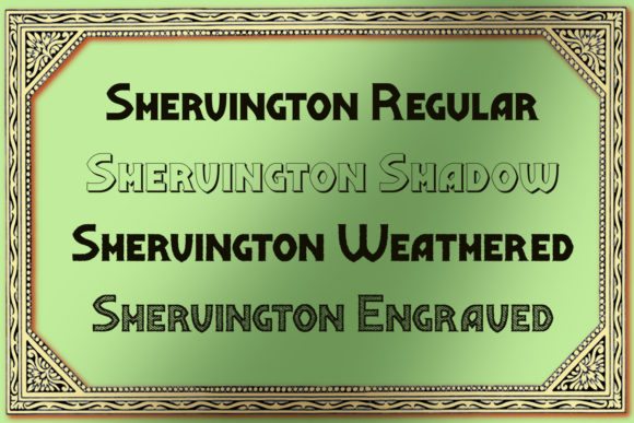 Shervington Font font preview - 1