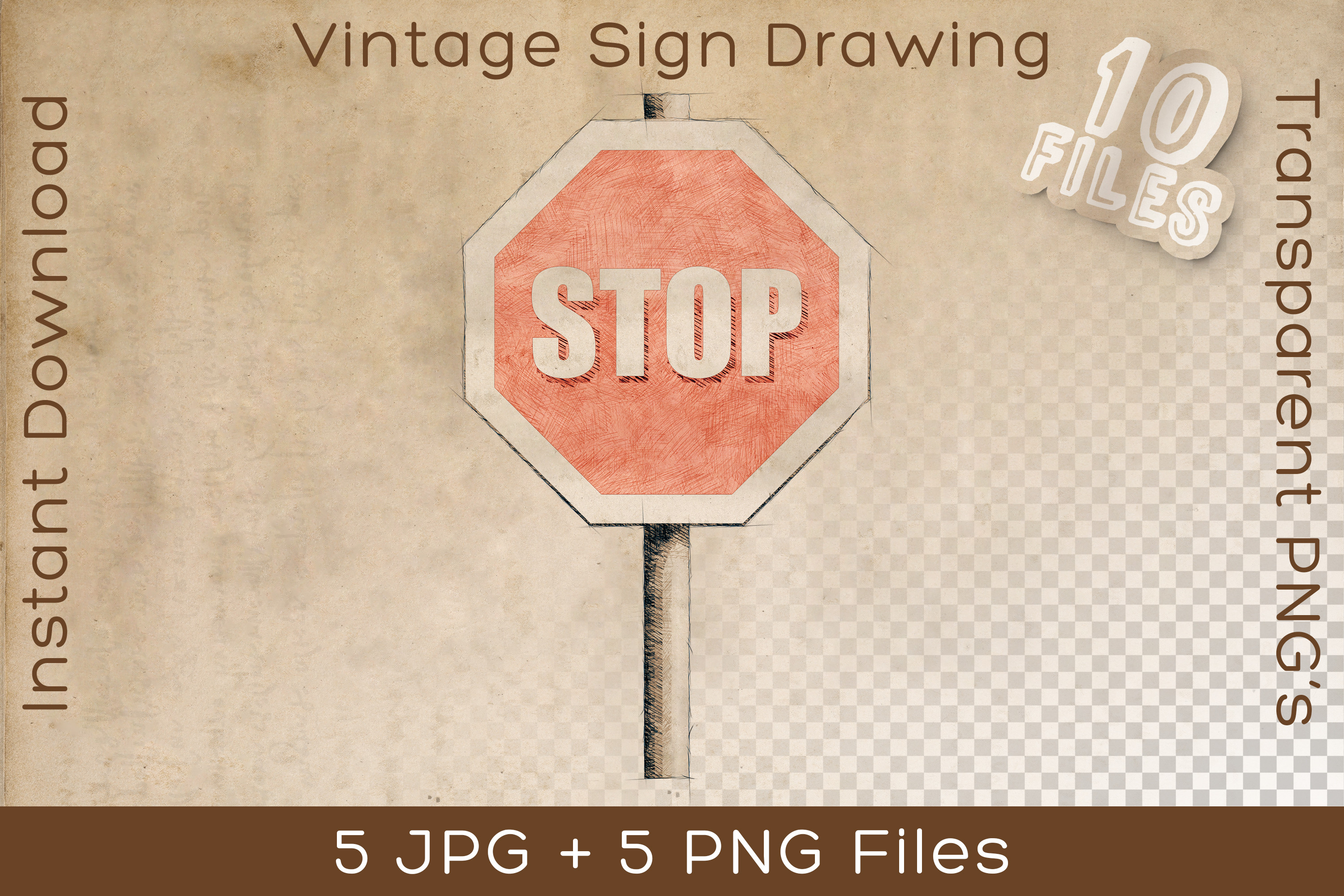 Stop Sign Red Vintage Symbol Art Drawing Graphic by Stian Iversen Stop Sign Red Vintage Symbol Art Drawing Graphic by Stian Iversen