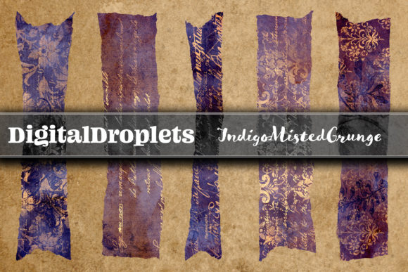 Indigo Misted Grunge | 180 Washi Tapes