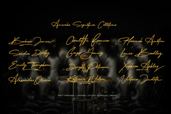 Amerika Signature Font - Preview 1