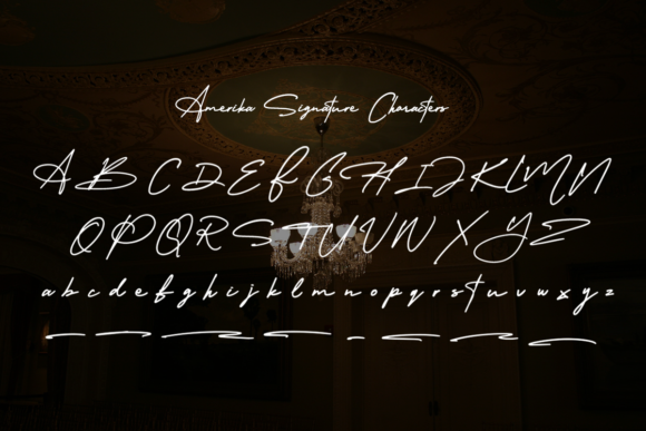 Amerika Signature Font - Preview 3