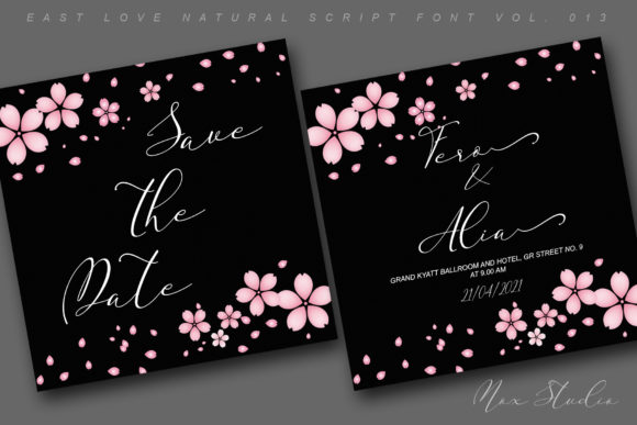 East Love Font PNG with transparent background - Preview 4