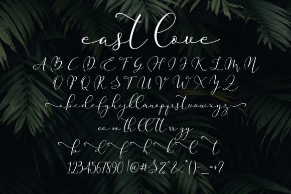 East Love Font PNG with transparent background - Preview 6