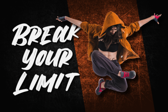 Mega Brush Font PNG with transparent background - Preview 1